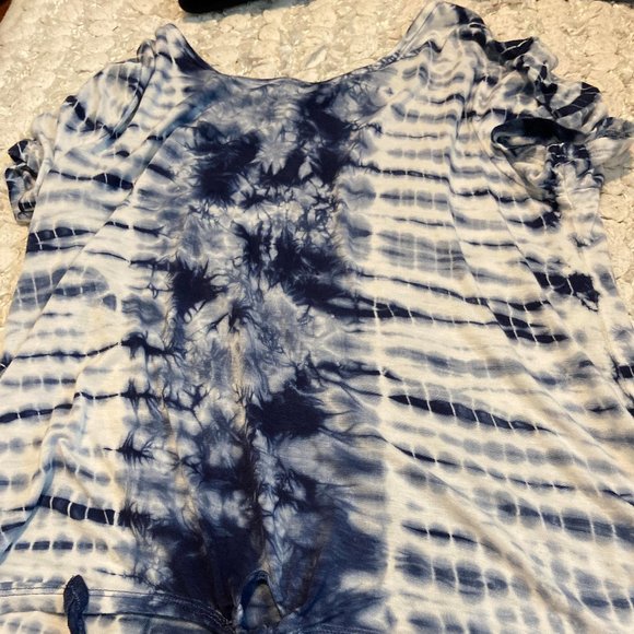 blue and white tie up tie dye tee aeropostale - Picture 1 of 1